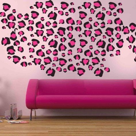 Office Wall Paints, Leopard Bedroom, Girls Room Paint, Cardboard Crafts Kids, Leopard Wall, Salon Suites Decor, Danny Boy, Art Studio Design, Room Painting