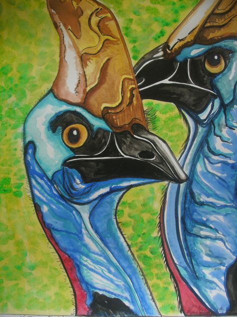 Cassowary Drawing, Girls Art, Art Animals, Australian Animals, Paint And Sip, Class Ideas, Art Class, School Projects, Drawing People