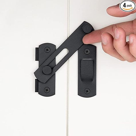 Amazon.com: INIRET 4 Packs Barn Door Latches，3.93” x 2.75” Matte Black Stainless Steel barn gate flip Door Latch Bi-fold Door Lock,Sliding Door Antique Lock Gate Latches Wine Cabinet Closet Door Latches : Tools & Home Improvement Flip Door, Stainless Steel Gate, Barn Door Latch, Barn Door Locks, Door Latches, Steel Barns, Gate Latch, Gate Hardware, Industrial Hardware