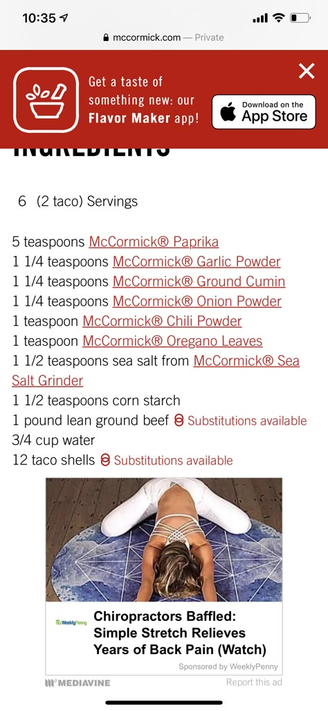 Mccormick Seasoning Recipes, Taco Seasoning Mccormick Copycat, Mccormick Taco Seasoning Recipe Copycat, Copycat Mccormick Taco Seasoning, Mccormick Taco Seasoning Recipe, Mccormick Taco Seasoning, Taco Seasoning Mix Recipe, Mccormick Recipes, Mild Taco Seasoning