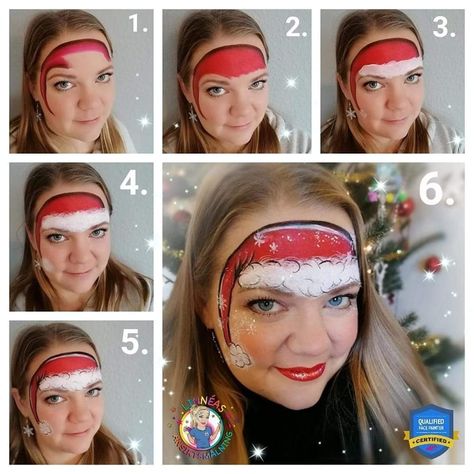 Christmas Face Painting, Face Painting Tutorials, Face Painting Designs, Painting Designs, Painting Tutorial, Paint Designs, Face Painting, Face Paint, Carnival Face Paint