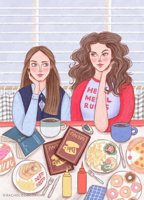 Gilmore Girls Party, Irish Greetings, Gilmore Girls Luke, Gilmore Girls Fan, Gilmore Girl, Girl Background, Lorelai Gilmore, Arte Sketchbook, Rory Gilmore