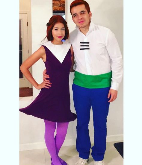 The Jetsons George and Jane Couples Costume Homemade Cosplay Jetsons Costume, Homemade Cosplay, Judy Jetson, Costume Homemade, Futuristic Costume, Couples Cosplay, Best Couples Costumes, Creepy Kids, Couples Costume