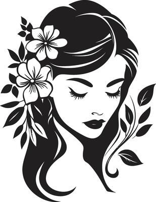 Abstract Flora Fusion Black Artistic Face Emblem Elegant Botanical Glamour Vector Woman Icon 36264604 Vector Art at Vecteezy Face Stencils, Monochromatic Art, Black And White Birds, Samurai Artwork, Fantasy Drawings, Black And White Tree, Black And White Flowers, Valentines Art, T Shirt Art