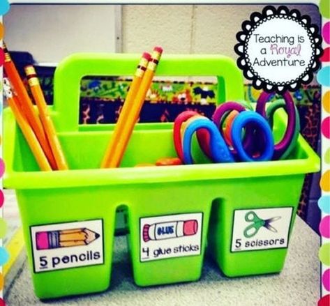 Kindergarten Table Supplies Organization, Table Caddies Classroom, Supply Caddy Classroom, Table Supply Organization Classroom, Kindergarten Classroom Table Setup, Classroom Caddy Organization, Table Organization Classroom, Table Supplies Classroom, Classroom Table Caddy Ideas