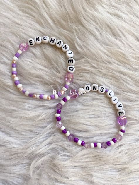 Purple is the ‘it’ color! Purple Friendship Bracelet, Eras Bracelet, Taylor Bracelets, Taylor Swift Bracelets, Taylor Bracelet, Eras Bracelets, Speak Now Era, Swift Bracelet, Taylor Swift Birthday Party Ideas