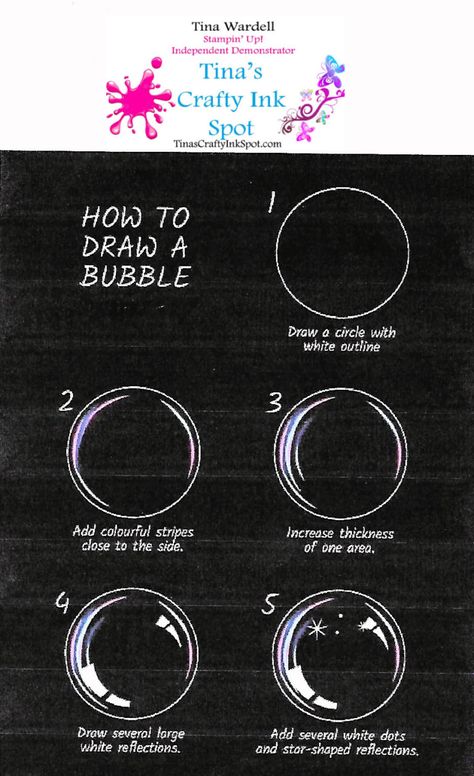 Elephant Bubble Bath-How to Draw Bubbles (Video Tutorial) ⋆ Tina Wardell Stampin Up! Independent Demonstrator Bubble Sketch Pencil, How To Draw Bubbles On Black Paper, Watercolor On Black Paper Tutorial, How To Draw Bubbles, Flower Wall Hanging Decor, Rose Flower Wall, Bubble Video, How To Make Bubbles, Bubble Drawing