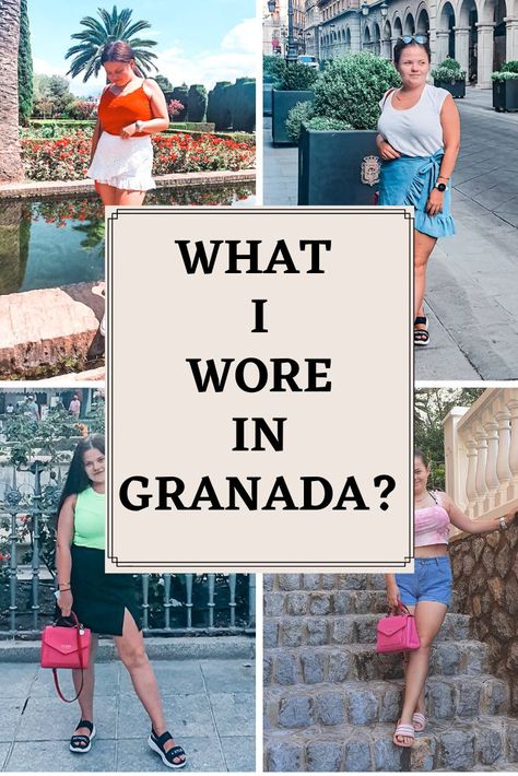 Granada Spain Outfit, Spain Summer Fashion, Grenada Spain, Spring Women Outfits, Spain Granada, Cities In Spain, Outfits For Spain, Spain Outfit, Instagram Places