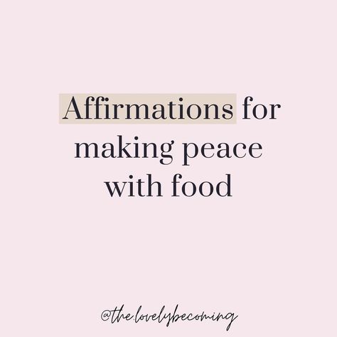 Mimi | Therapist In Training on Instagram: “Affirmations for making peace with food: • I may or may not gain weight; I can nourish my body despite my fears. • Honoring my cravings and…” Gaining Weight Quotes, Instagram Affirmations, Weight Quotes, Make Peace, Gain Weight, Weight Gain, Affirmations, I Can, Canning