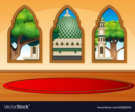 Cartoon Mosque, Mosque Silhouette, Window Illustration, Photoshop Backgrounds Backdrops, Basket Drawing, Live Screen Wallpaper, Lion Wallpaper, Islamic Cartoon, Scenery Background