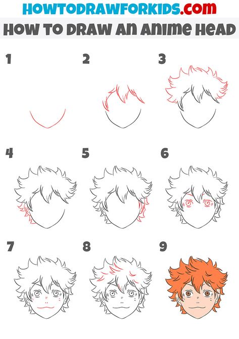 how to draw an anime head step by step Draw Anime Head, Chibi Head, Draw Heads, Learn To Draw Anime, Virtual Reality Art, Anime Drawings For Beginners, Draw Chibi, Anime Face Drawing, Anime Club