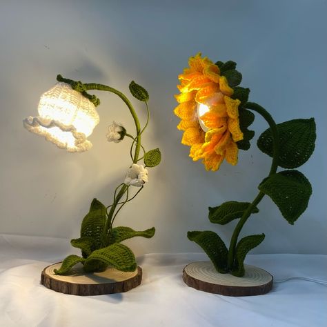 crochet lamps ✨🕯️✿ 🌻 dm to order #crochet #handmade Crochet Flower Lamp, Fancy Clutch Purse, Crochet Lamp, Fancy Clutch, Flower Lamp, Beginner Crochet Projects, Crochet Handmade, Bag Crochet, Crochet Flower