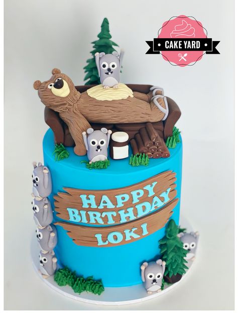 Grizzly And The Lemmings, False Friendship, Ganache Cake, Bear Cake, Bday Cake, Bear Cakes, Novelty Cakes, 6th Birthday, Baby Food