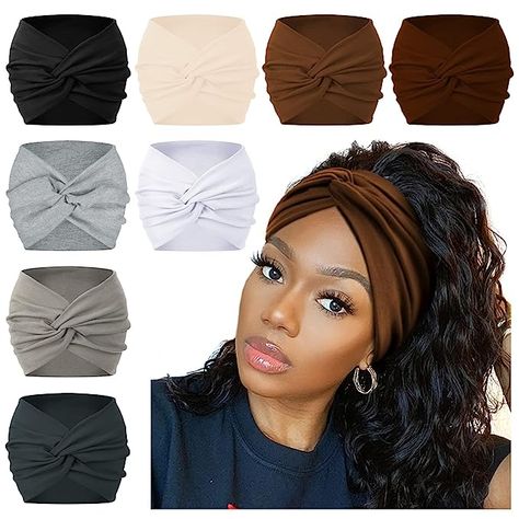 #ad #commissionsearned Amazon.com : AKTVSHOW 7'' Wide Headbands for Women, Extra Large Turban Workout Headband Fashion Yoga Hair Bands Boho Twisted Thick Hair Accessories, 8Pack : Beauty & Personal Care Extra Wide Headband, Hot Necklaces, Wide Headbands, Yoga Hair, Twisted Hair, Head Wraps For Women, Sport Hair, Boho Twists, Stylish Headbands