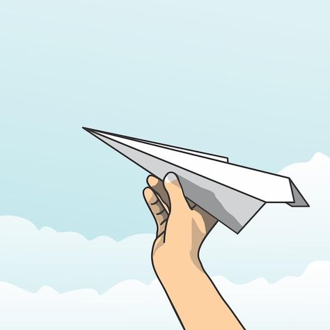 Paper Plane Illustration, Paper Airplane Illustration, Paper Airplane Drawing, Plane Illustration, Plane Drawing, Airplane Illustration, Pastel Colors Art, Airplane Drawing, Japan Illustration