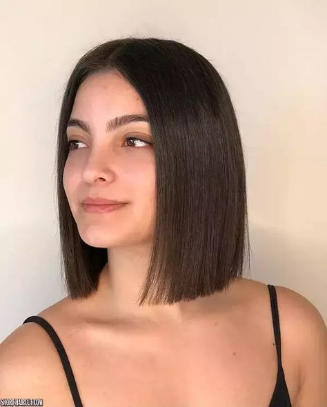 Brown Bob Haircut, Cortes Bob, Sleek Short Hair, Warm Blonde Hair, Straight Hairstyle, Short Brown Hair, Asian Short Hair, Haircuts Straight Hair, Hair Color Balayage