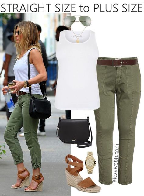 Straight Size to Plus Size – Utility Pants - Plus Size Summer Outfit - Plus Size Fashion for Women - alexawebb.com #alexawebb #plussize Stile Casual Chic, Plus Size Belts, Olive Pants, Plus Size Summer Outfit, Utility Pants, Mode Casual, Men Summer, Plus Size Summer, Plus Size Fashion For Women