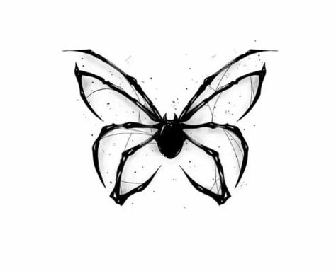 Spider Butterfly Tattoo, Spider Butterfly, P Tattoo, Sketch Tattoo Design, Sketch Tattoo, Tattoo Tattoo, Tattoo Inspo, Unique Tattoos, Compass Tattoo