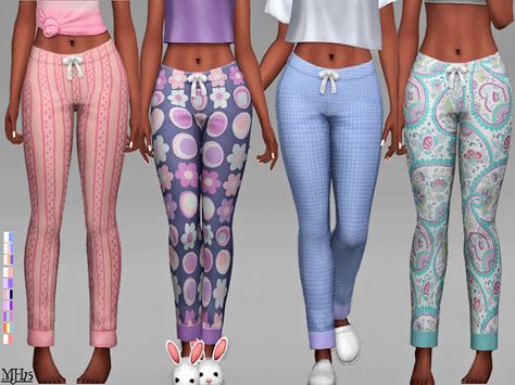 -cute pyjama, casual pants with cute bow with many patterns. Found in TSR Category 'Sims 4 Female Sleepwear' Sims 4 Cc Maxis Match Nightwear, The Sims Resource Pajamas, Maxis Match Pjs, Sims 4 Maxis Match Bottoms, Sims 4 Cc Clothes Female Pjs, Sims 4 Cc Maxis Match Pjs, Sims 4 Cc Female Pjs, Sims Pjs Cc, Sims 4 Pyjamas Maxis Match