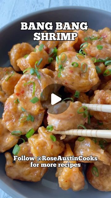 RoseAustinCooks on Instagram: "Treat your family to the yummy flavors of Bang Bang Shrimp, a dish that combines crispy fried shrimp with a creamy, sweet & spicy sauce. This recipe will surely become a family favorite.

INGREDIENTS
3/4  cup mayonnaise
1/2 cup Thai sweet chili sauce
3 tbsp sriracha sauce
2 lbs peeled and deveined shrimp
1/2 tsp salt
1/2 tsp garlic powder
1/2 tsp onion powder
1/2 tsp paprika
1/4 tsp ground black pepper
1 cup cornstarch mixed with 1/2 tsp salt
Oil for deep frying
Chopped green onions for garnishing

#bangbangshrimp #shrimprecipes #easydinner #easyrecipe #easydinner #sriracha #onogrinds #hawaiifoodie #roseaustincooks" Fry Shrimp Recipes, Sweet Spicy Sauce, Crispy Fried Shrimp, Shrimp Meals, Bang Bang Shrimp Recipe, Asian Shrimp, Fried Shrimp Recipes, Food Change, Bang Bang Shrimp