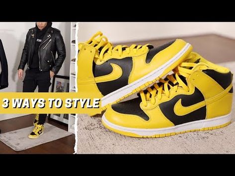 I'm reviewing the Nike Dunk High Varsity Maize sneakers and showing you 3 outfit style ideas.SHOP THE ITEMS:OUTFIT #1!function(w,i,d,g,e,t){d.getElementById(i)||(element=d.createElement(t),element.id=i,element.src="https://widgets.rewardstyle.com"+e,d.body.appendChild(element)),w.hasOwnProperty(g)===!0&&"complete"===d.readyState&&w[g].init()}(window,"shopthepost-script",document,"__stp","/js/shopthepost.js","script")JavaScript is currently disabled in this browser. Reactivate it to view this con Outfit Style Ideas, Nike Dunk High, Dunk High, Maize, Different Outfits, Outfit Style, Trucker Jacket, Nike Cortez Sneaker, Nike Dunk