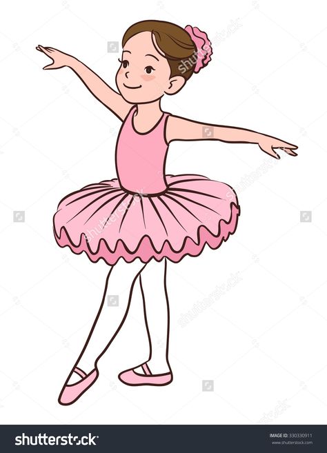 Ballerina Cartoon, Ballet Illustration, Ballerina Illustration, Pink Leotard, Tutu Ballet, Card Images, Ballerina Girl, Pink Tutu, Ballet Girls