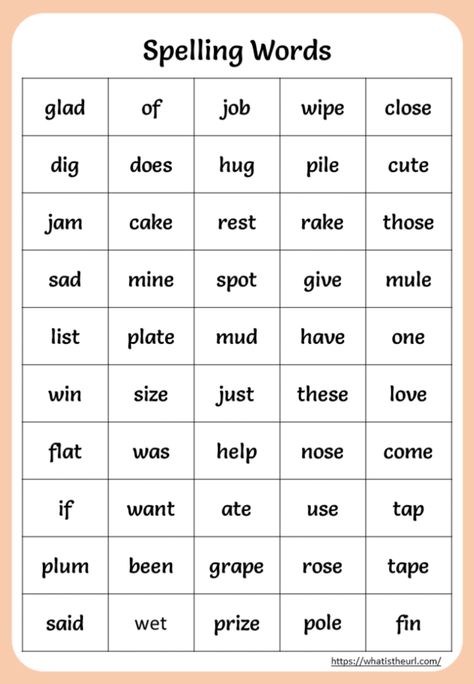 100 Important Spelling Words for 2nd Grade - Your Home Teacher Grade 2 Spelling Words Worksheets, Easy Spelling Words, 4th Grade Spelling Words, Spelling Bee Words, 1st Grade Spelling, 2nd Grade Spelling Words, Basic Sight Words, Spelling For Kids, Spelling Words List