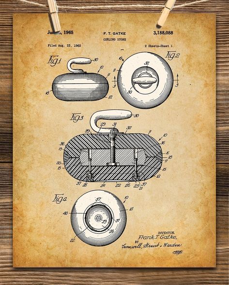 Curling Stone, Create Canvas, Patent Prints, Canvas Designs, Great Room, Gsm Paper, Stone Rocks, Stone Art, Vintage World Maps