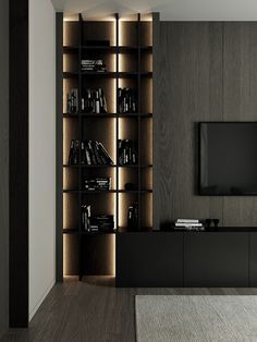 Ruang Tv, Living Room Tv Unit, Tv Room Design, Regal Design, Apartment Projects, Tv Wall Design, Living Room Design Decor, Living Room Tv Wall, Living Room Tv