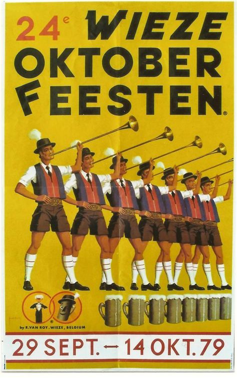 http://www.ebay.com/itm/Original-vintage-poster-WIEZE-BEER-OCTOBERFEST-BELGIUM-1979-/161501611394? Wurstfest Shirt, Oktoberfest Poster, Beer Posters, Oktoberfest Decorations, Oktoberfest Germany, Munich Oktoberfest, Oktoberfest Food, Beer Ad, Oktoberfest Outfit