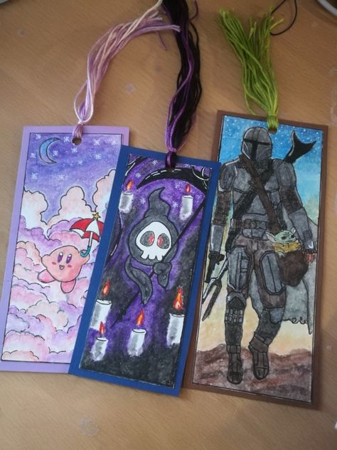 #bookmarka #mandalorian #kirby #watercolor #pokemon Kirby Bookmark, Kirby Watercolor, Kirby, Ted Baker Icon Bag, Pokemon, Tote Bag, Pokémon