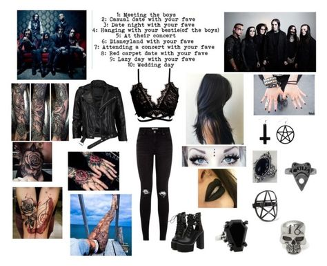 "At their concert - Chris Motionless,  Motionless In White❤️😈" by mackenna-1 ❤ liked on Polyvore featuring WithChic and VIPARO Motionless In White Outfit Ideas, White Inspired Outfits, White Outfit Ideas, Chris Motionless, Ideal Closet, Writing Things, Motionless In White, Random Ideas, Emo Outfits