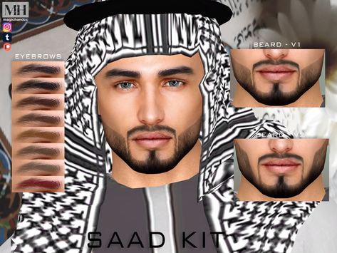 Sims 4 Beard Cc, Sims 4 Mac, Straight Eyebrows, Makeup Cc, Skin Details, Male Makeup, Sims 4 Cas, Cc Sims, Sims 4 Game