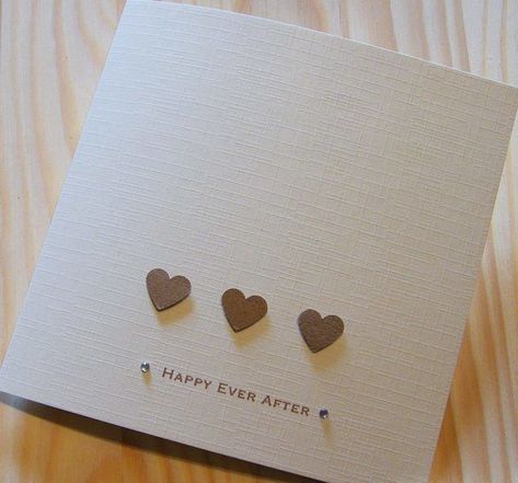 Wedding Card Craft, Hearts Card, Wedding Happy, Wedding Congratulations Card, Wedding Cards Handmade, Handmade Stamps, Hand Of Cards, Wedding Anniversary Cards, Engagement Cards