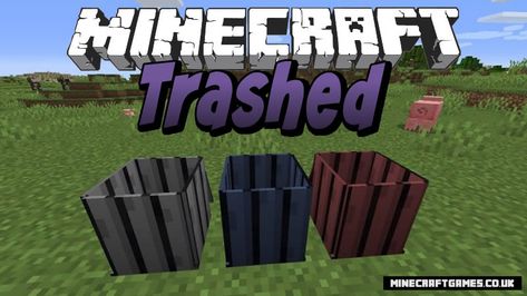 Trashed mod will add useful and practical trash cans to Minecraft Minecraft Trash Can Design, Minecraft Furniture Mod, Sims 4 Trash Can Cc Patreon, Sims 4 Trash Can Recolor, Minecraft Forge, Minecraft 1.19.2 Mods, Crafting Recipes, Minecraft 1, Minecraft Mods