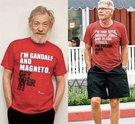 . Ian Mckellen, Morgan Freeman, Hans Solo, Harrison Ford, Gandalf, Geek Culture, Stargate, E Card, Blade Runner