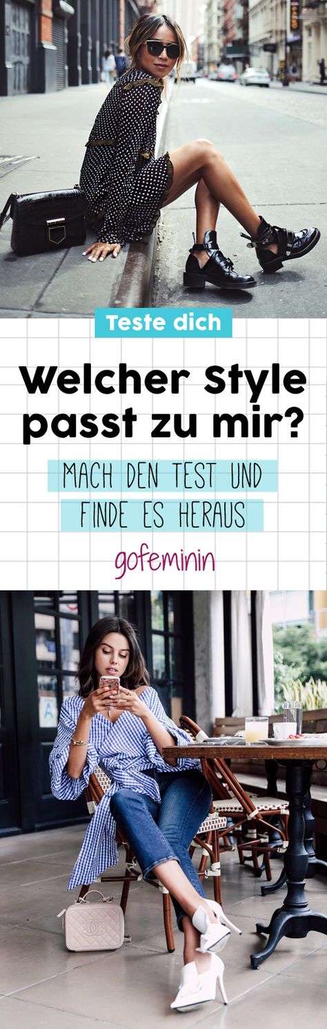 Welcher Style passt zu mir? Dieser Test verrät es! Style Test, Julie Sarinana, Funny Test, Mode Tips, Fashion Gowns, Famous Fashion, Joanna Gaines, Suit Fashion, Clothes Pins