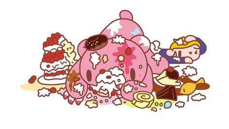 Gloomy Bear, Silly Things, Party Snacks, Phone Backgrounds, My Aesthetic, Cute Drawings, Cute Art, Birthday Cake, Cute Animals