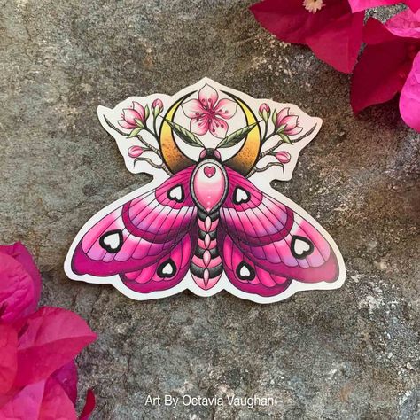 Closed Wing Moth Tattoo, Human Doodle, Moth Tattoo Ideas, Personal Tattoos, Witchy Tattoos, Pink Moth, Moth Tattoo Design, Ipad Inspo, Sleeve Tattoo Ideas