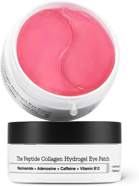 COSRX Peptide Collagen Hydrogel Eye Patch, 60 Patches, Under Eye Patches for Puffy Eyes and Dark Circles with Caffeine, Korean Skincare Hydrogel Eye Patch, Under Eye Patches, Eye Patches, Korean Skin Care, Eye Patch, Korean Skin, Puffy Eyes, Korean Skincare, Dark Circles