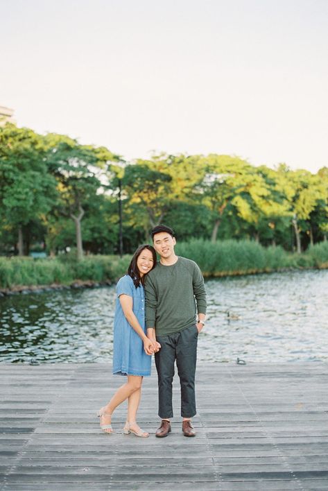 Boston Public Garden, Quiet Confidence, Charles River, Film Images, Over The River, 35mm Film, Digital Image, Engagement Session, Engagement Photos