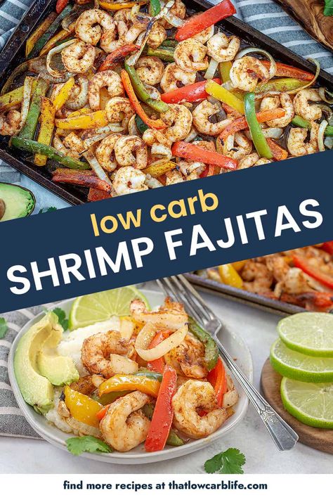 Keto Sheet Pan, Low Carb Shrimp, Shrimp Meal Prep, Frozen Shrimp Recipes, Low Carb Shrimp Recipes, Keto Shrimp Recipes, Sheet Pan Shrimp, Pan Shrimp, Homemade Fajita Seasoning