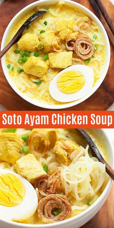 Soto Ayam Recipe, Fashion Entrepreneur, Food Types, Takeout Food, Asian Soup, Malaysian Food, Indonesian Food, Delicious Dinner Recipes, Noodle Dishes