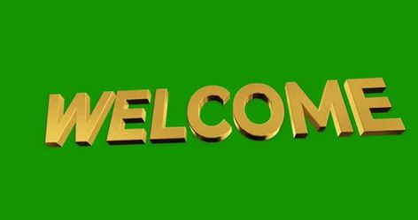 Welcome Animation. 3d text animated on the green screen background alpha channel. Suitable for Celebrations, Wishes, Events, Messages, holidays, and intro videos. Welcome animated Welcome Animation, 3d Text Animation, Welcome Photos, Screen Background, Green Screen Backgrounds, Text Animation, 3d Text, Alpha Channel, Green Screen