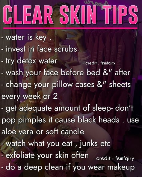 Clear Skin Routine Black Women, Skin Routine Black Women, Face Care Routine Clear Skin Acne Black Women, Glow Up Black Women Tips, Clearer Skin Tips, Glow Up Tips Black Women, How To Get Glowing Skin Naturally, Clear Skin Tips For Black Women, Personal Hygiene Tips