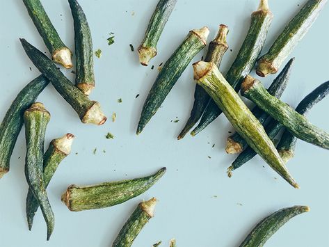 How To Make Okra, Okra Chips, Okra Benefits, Asian Medicine, Veggie Chips, Types Of Vegetables, Fiber Rich Foods, Corn Chips, Homemade Snacks