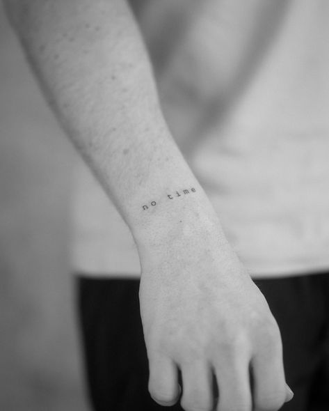 „no time“ No Rain No Flowers Tattoo Typewriter, Type Writer Font Tattoo Number, Typewriter Font Tattoo Numbers, Be Still Typewriter Font Tattoo, Man Body Parts, Typewriter Font Tattoo, Typewriter Font, English Style, Little Tattoos