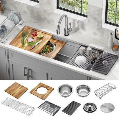 Kitchen Sink Undermount, Sink Undermount, Camper Reno, Drainboard Sink, Cleaning Faucets, Kitchen Sink Design, Sink Ideas, Sink Grid, Over The Sink