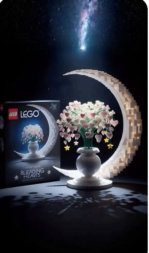 Lego Flowers Aesthetic, Cool Lego Sets, Lego Flower Bouquet, Sailor Moon Wedding, Lego Flowers, Lego Decorations, Lego Kits, Lego Gifts, Proposals Ideas