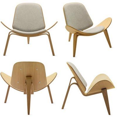 Hans Wegner Shell Chair, Wegner Chair, Plywood Chair, Solid Wood Chairs, Scandi Design, Design Objects, Shell Chair, Clinic Design, Hans Wegner